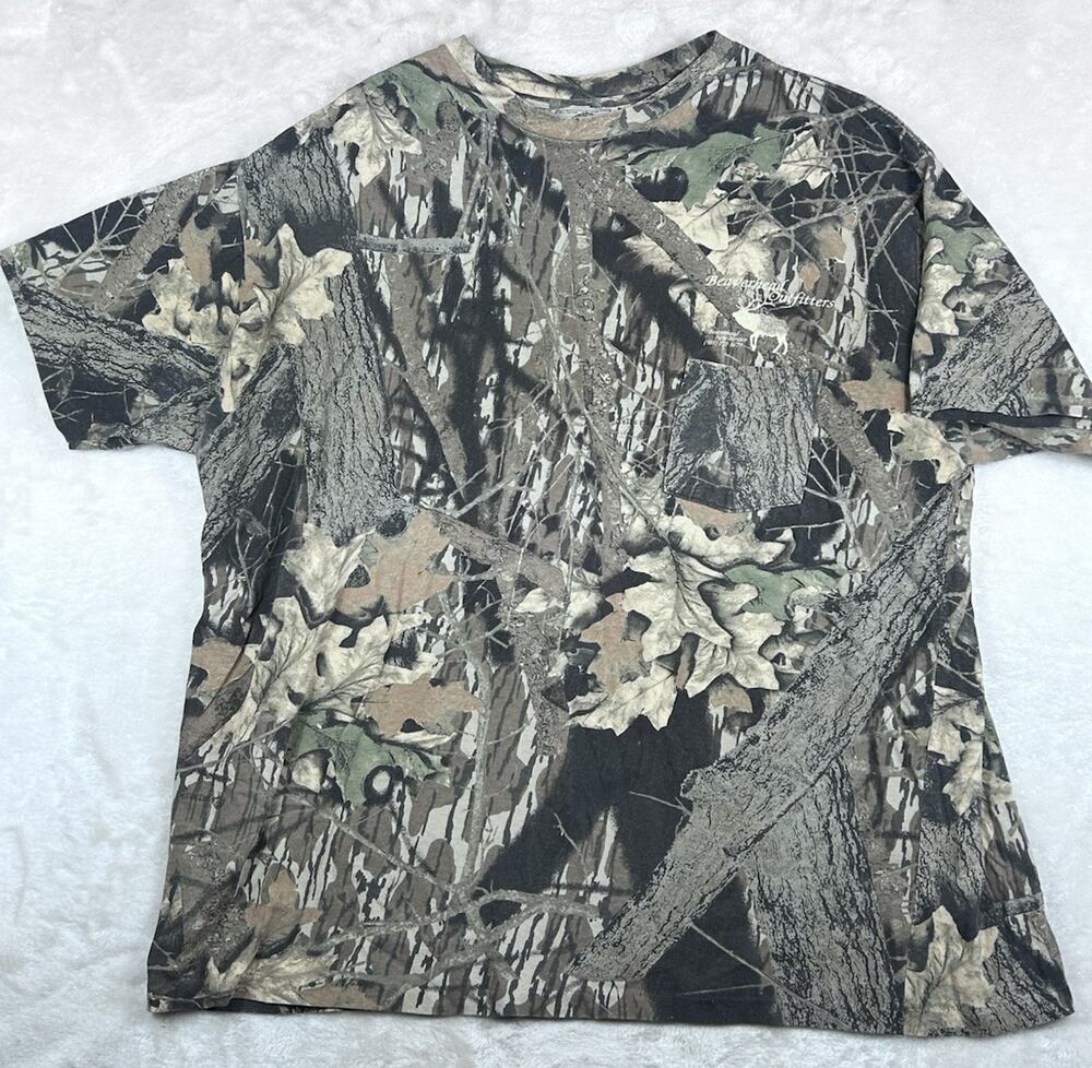 Vintage Mossy Oak Shirt Mens 2XL Break Up Camo Outdoors Hunt Pocket Made In USA